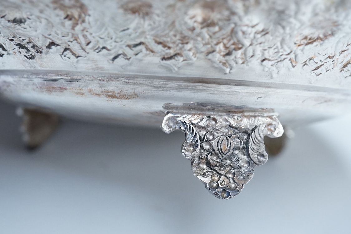 An Elizabeth II silver baluster christening mug, Wakely & Wheeler, London, 1965, with engraved inscription to the base, 10cm, together with two modern silver mounted photograph frames including a double and one other met
